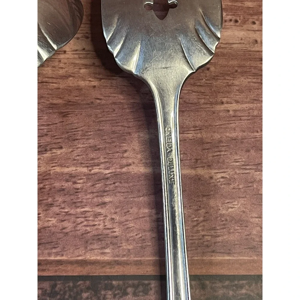 Vintage Oneida Deluxe Stainless Meat Fork and Gravy Ladle